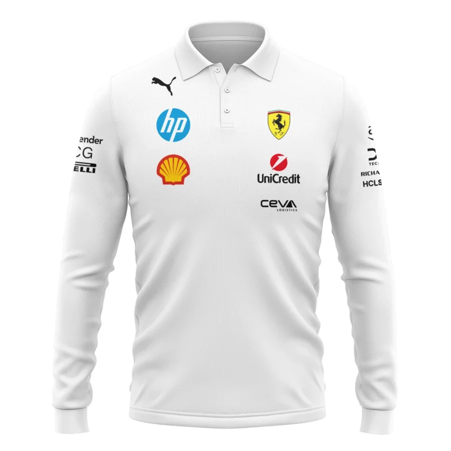 2025 Scuderia Ferrari F1 Special Edition Long Polo Shirt BLFRR4625A2LPL