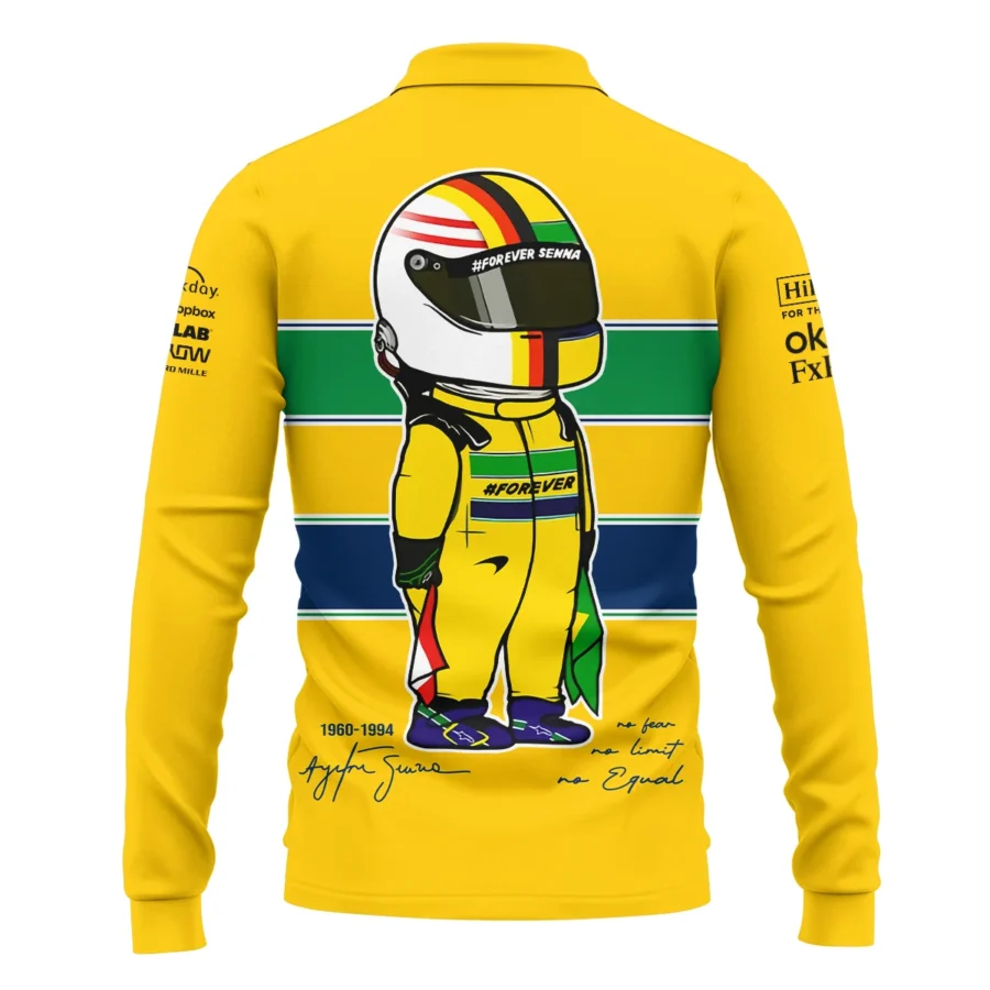 Forever Senna McLaren F1 Exclusive Long Polo Shirt BLF13625A3LPL