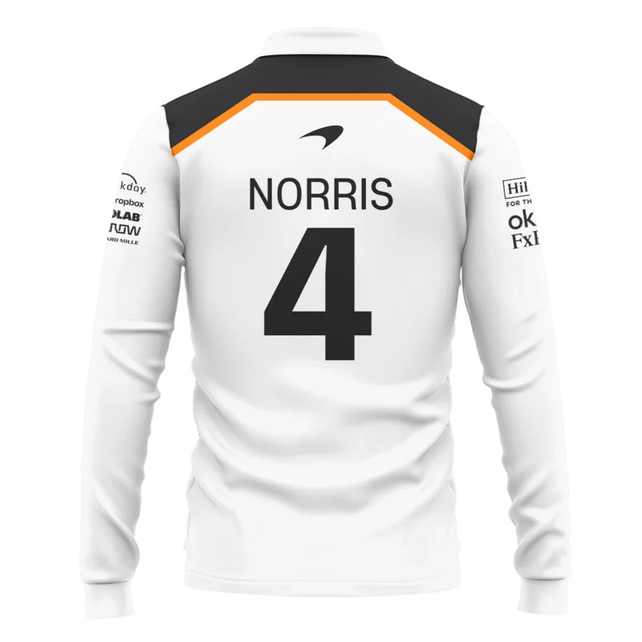 Lando Norris LN4 McLaren F1 Exclusive Long Polo Shirt BLF19625A1LPL