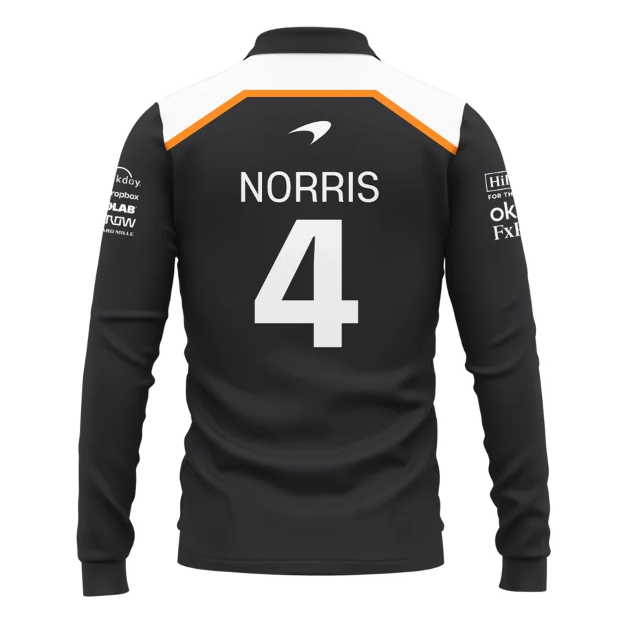 Lando Norris LN4 McLaren F1 Exclusive Long Polo Shirt BLF19625A2LPL