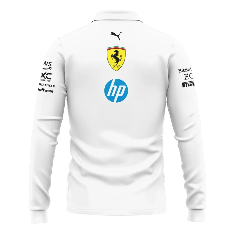 2025 Scuderia Ferrari F1 Special Edition Long Polo Shirt BLFRR4625A2LPL