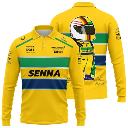 Forever Senna McLaren F1 Exclusive Long Polo Shirt BLF13625A3LPL