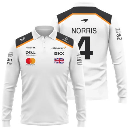 Lando Norris LN4 McLaren F1 Exclusive Long Polo Shirt BLF19625A1LPL