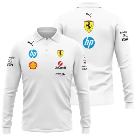 2025 Scuderia Ferrari F1 Special Edition Long Polo Shirt BLFRR4625A2LPL