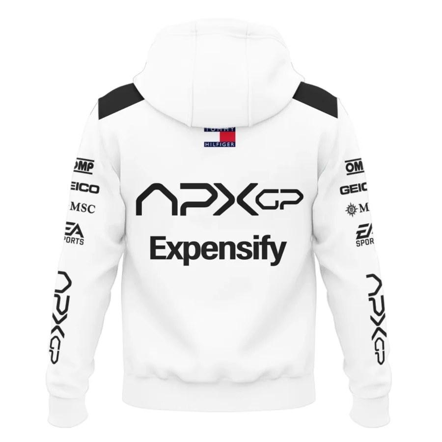 2025 White Version For Racing Fan Exclusive Zipper Hoodie BLF116625A1ZHD