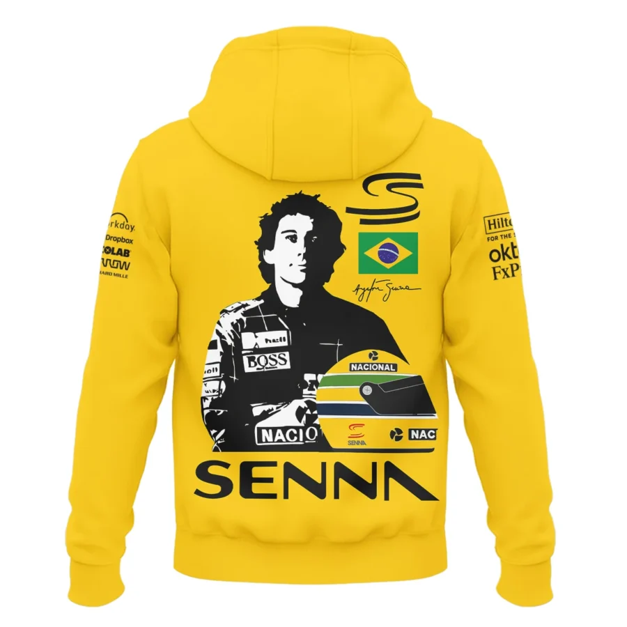 Ayrton Senna Flag And Helmet McLaren F1 Exclusive Hoodie BLF13625A4HD