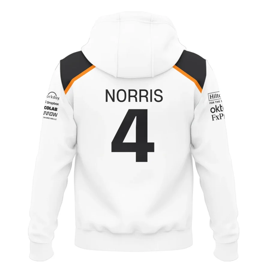 Lando Norris LN4 McLaren F1 Exclusive Zipper Hoodie BLF19625A1ZHD