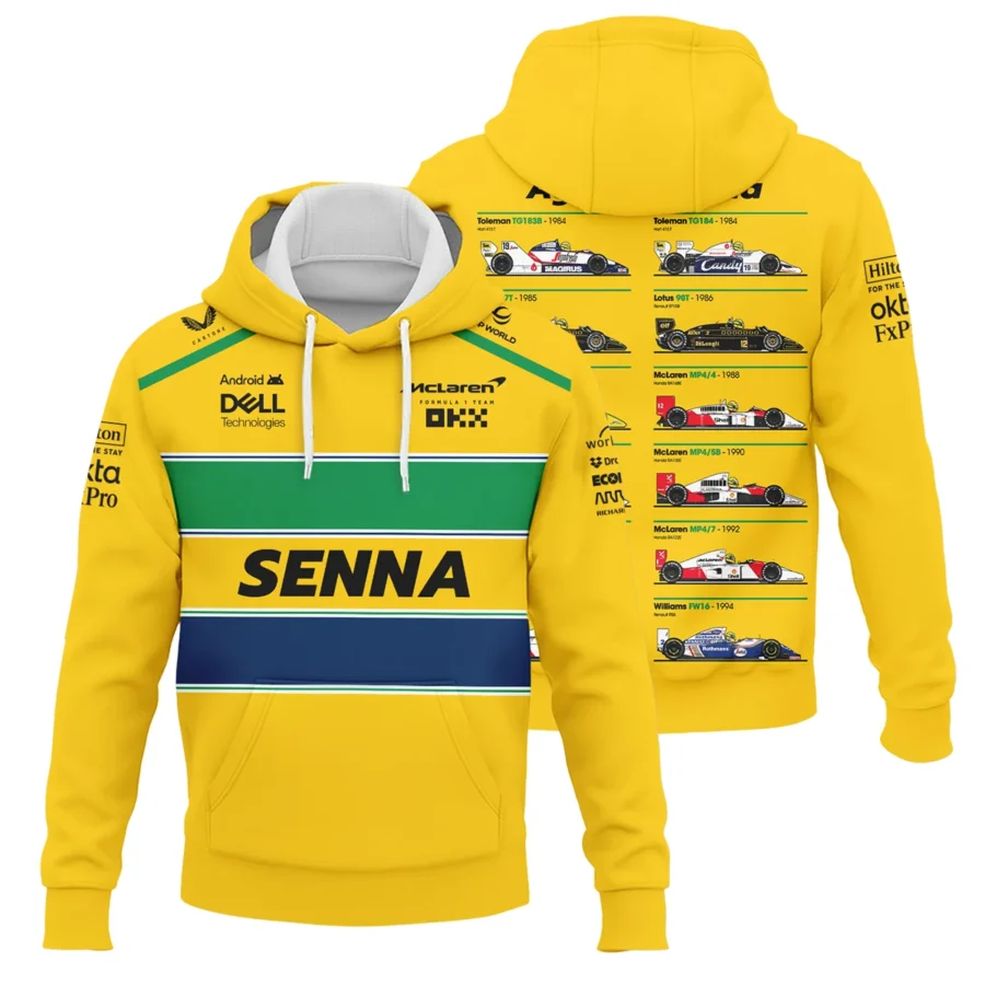 Senna x McLaren - Exclusive Hoodie Featuring His Iconic Liveries BLF13625A5HD