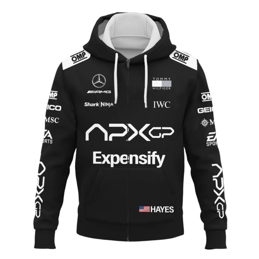 2025 Black Version For Racing Fan Exclusive Zipper Hoodie BLF116625A2ZHD