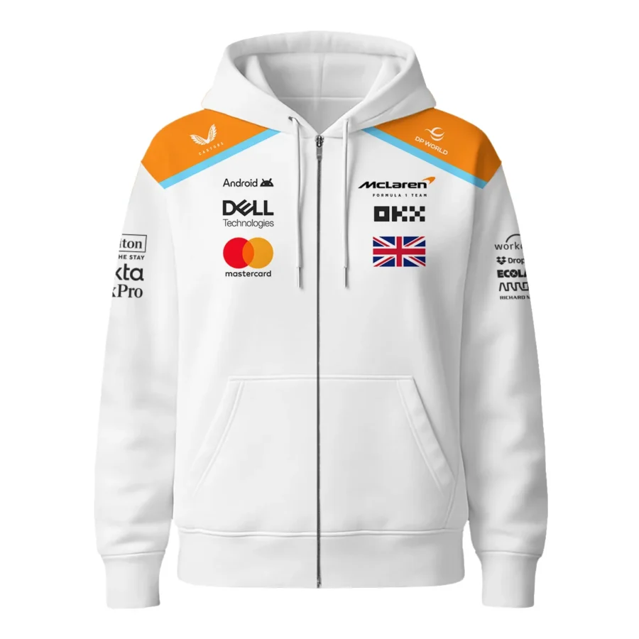 2025 White Exclusive Unisex Zipper Hoodie BLF120625A6ZHD