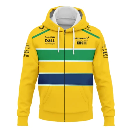 Ayrton Senna The Racing Legend McLaren F1 Exclusive Zipper Hoodie BLF13625A1ZHD