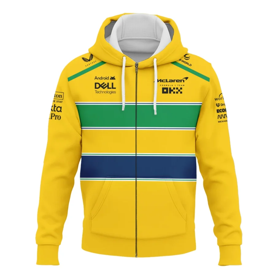 Ayrton Senna The Racing Legend McLaren F1 Exclusive Zipper Hoodie BLF13625A1ZHD