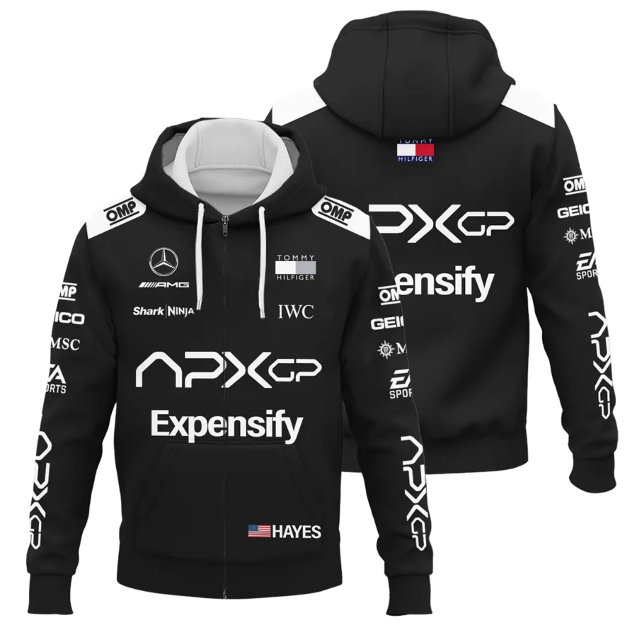 2025 Black Version For Racing Fan Exclusive Zipper Hoodie BLF116625A2ZHD