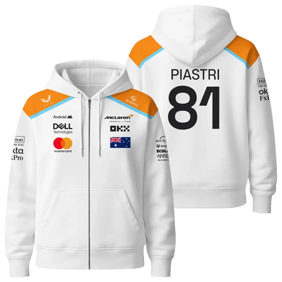 2025 White Exclusive Unisex Zipper Hoodie BLF120625A5ZHD