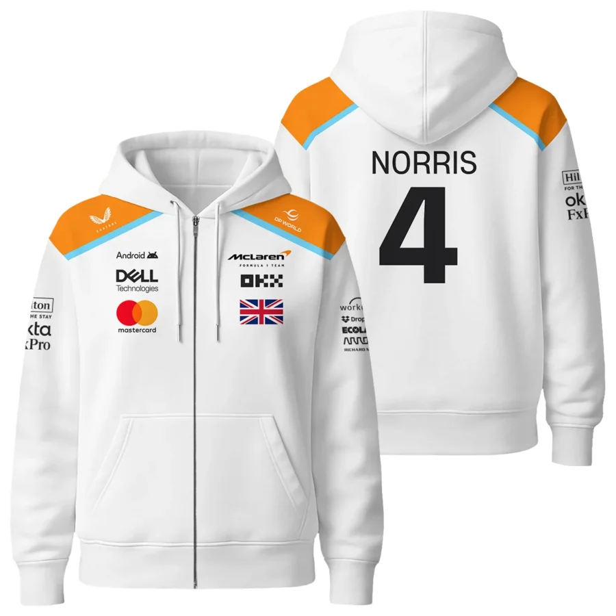 2025 White Exclusive Unisex Zipper Hoodie BLF120625A6ZHD