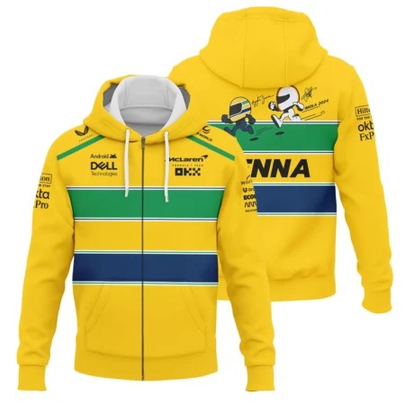 Ayrton Senna The Racing Legend McLaren F1 Exclusive Zipper Hoodie BLF13625A1ZHD