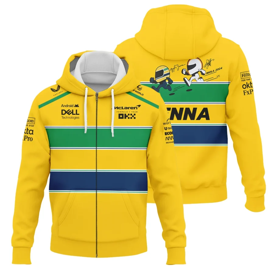 Ayrton Senna The Racing Legend McLaren F1 Exclusive Zipper Hoodie BLF13625A1ZHD