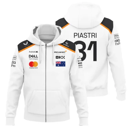 Oscar Piastri OP81 McLaren F1 Exclusive Zipper Hoodie BLF19625A3ZHD