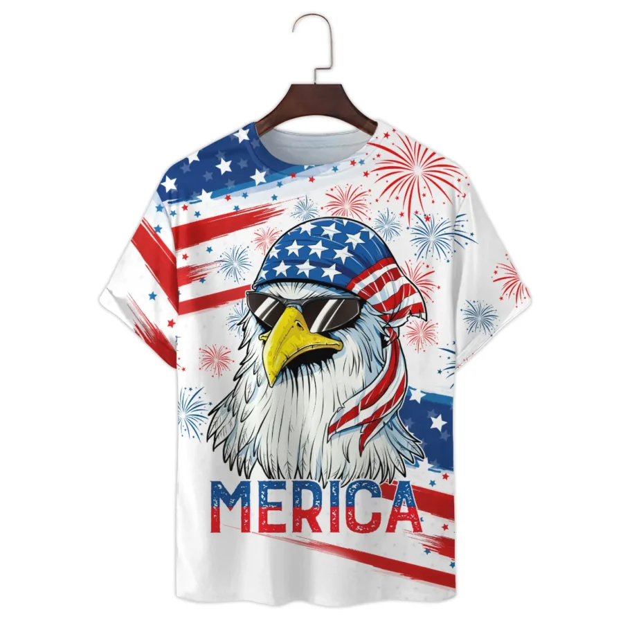 4th of July Independence Day United States Exclusive T-Shirt BLUSI080524A01TS