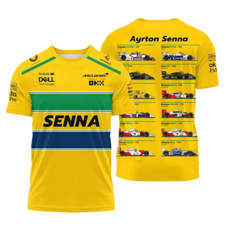 Senna x McLaren - Exclusive T-Shirt Featuring His Iconic Liveries BLF13625A5TS