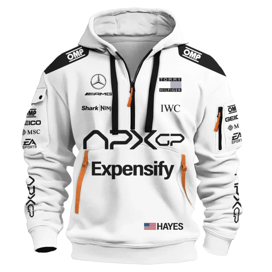 2025 White Version For Racing Fan Exclusive Hoodie Half Zipper BLF116625A1HDF