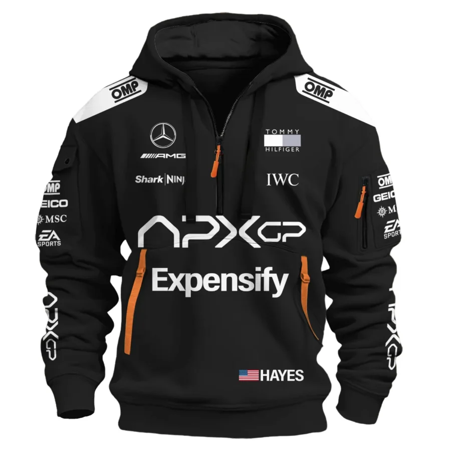 2025 Black Version For Racing Fan Exclusive Hoodie Half Zipper BLF116625A2HDF