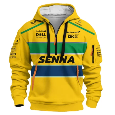 Forever Senna McLaren F1 Exclusive Hoodie Half Zipper BLF13625A3HDF
