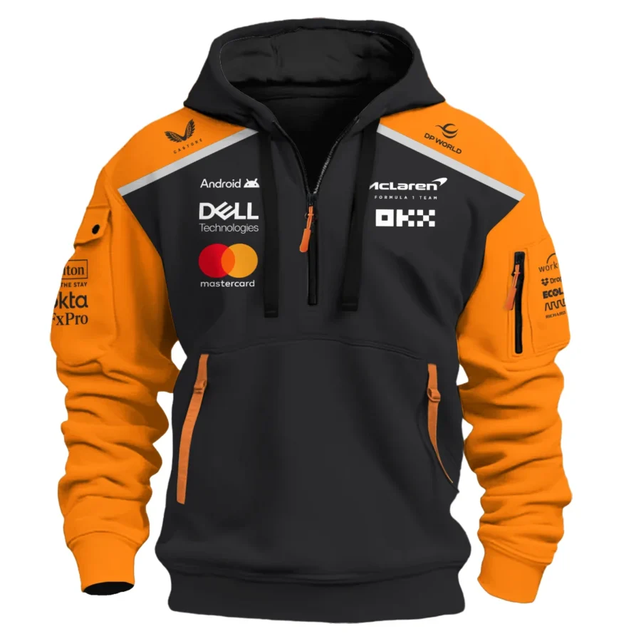 Ayrton Senna The Racing Legend McLaren F1 Exclusive Hoodie Half Zipper BLF16625A1HDF