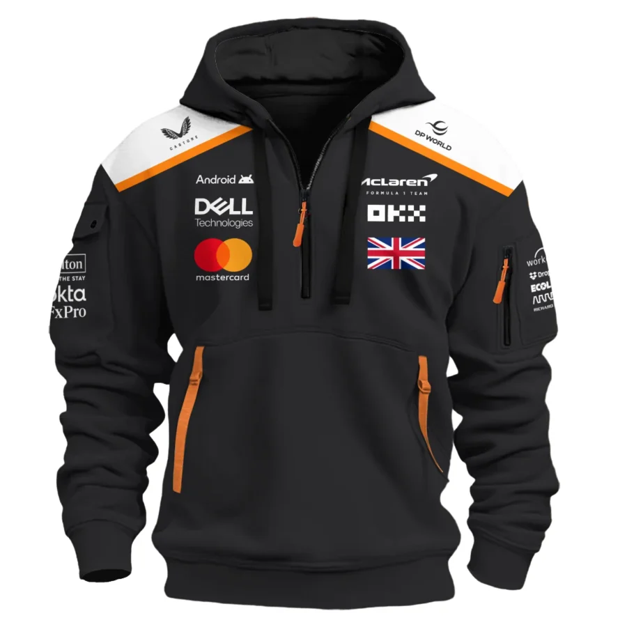 Lando Norris LN4 McLaren F1 Exclusive Hoodie Half Zipper BLF19625A2HDF