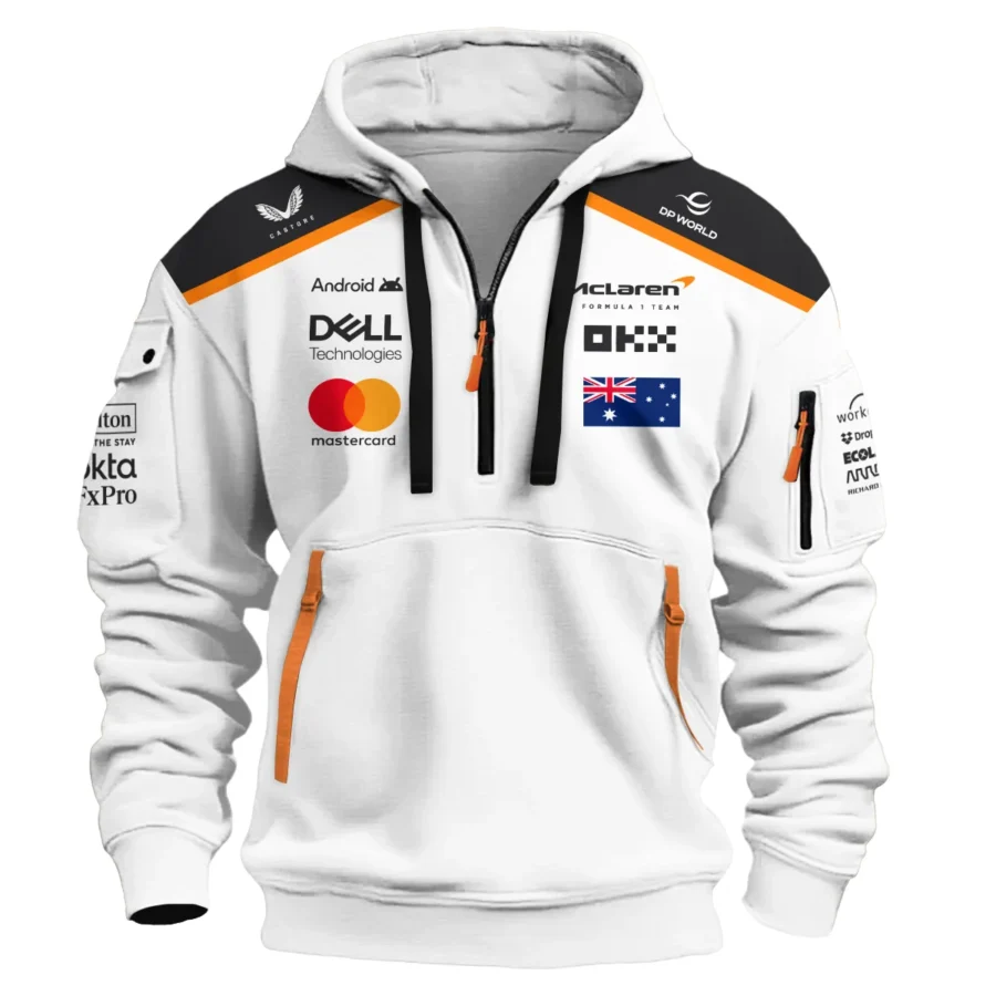 Oscar Piastri OP81 McLaren F1 Exclusive Hoodie Half Zipper BLF19625A3HDF