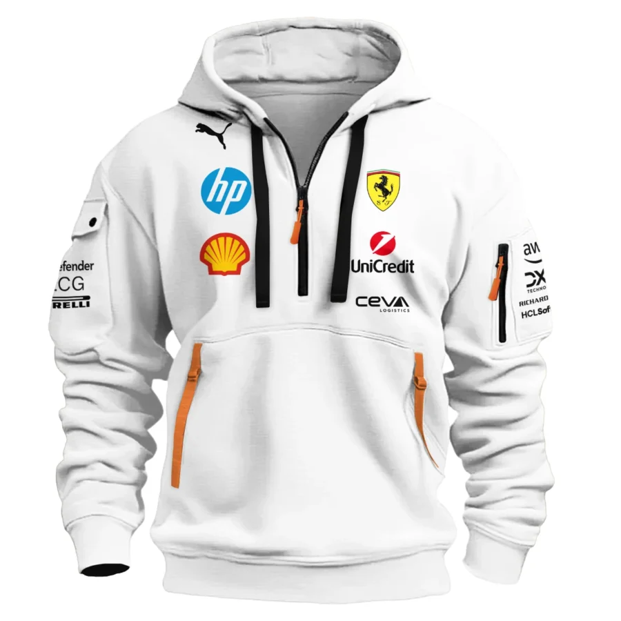 2025 Scuderia Ferrari F1 Special Edition Hoodie Half Zipper BLFRR4625A2HDF