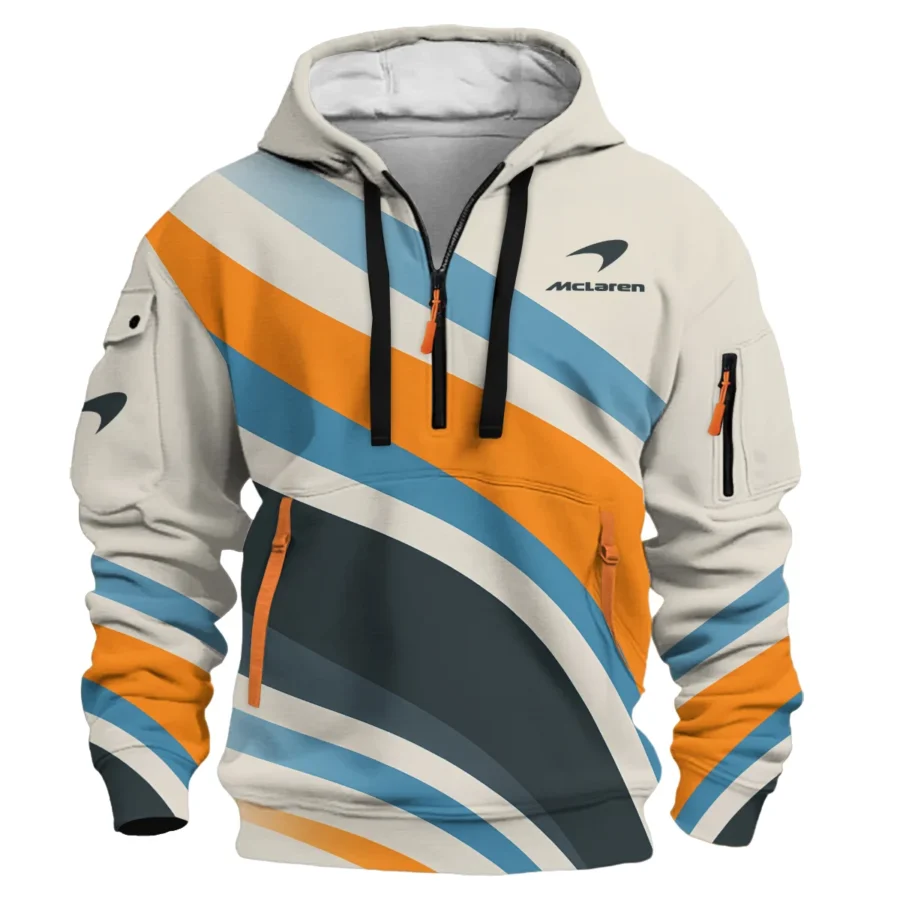 Waves Pattern McLaren F1 Exclusive Hoodie Half Zipper BLMCL1625A2HDF