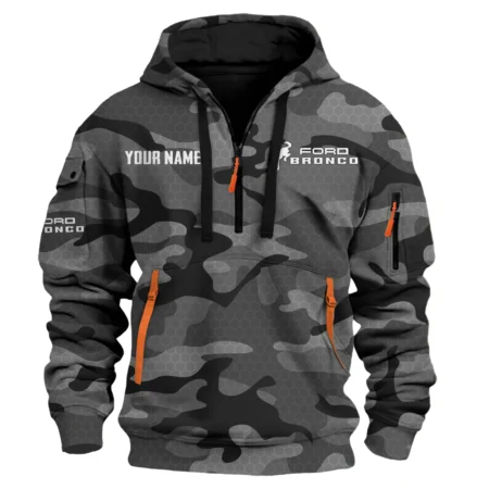 Bronco Exclusive Logo Fashion Hoodie Half Zip BLC11625A1BRC