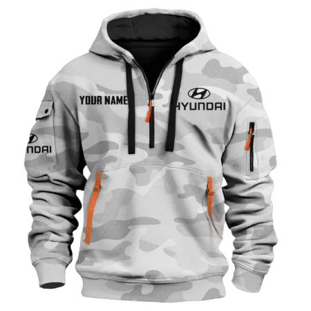 Hyundai Exclusive Logo Fashion Hoodie Half Zip BLC11625A1HYD