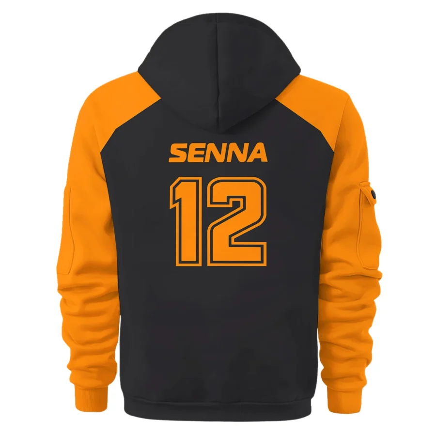 Ayrton Senna The Racing Legend McLaren F1 Exclusive Hoodie Half Zipper BLF16625A1HDF
