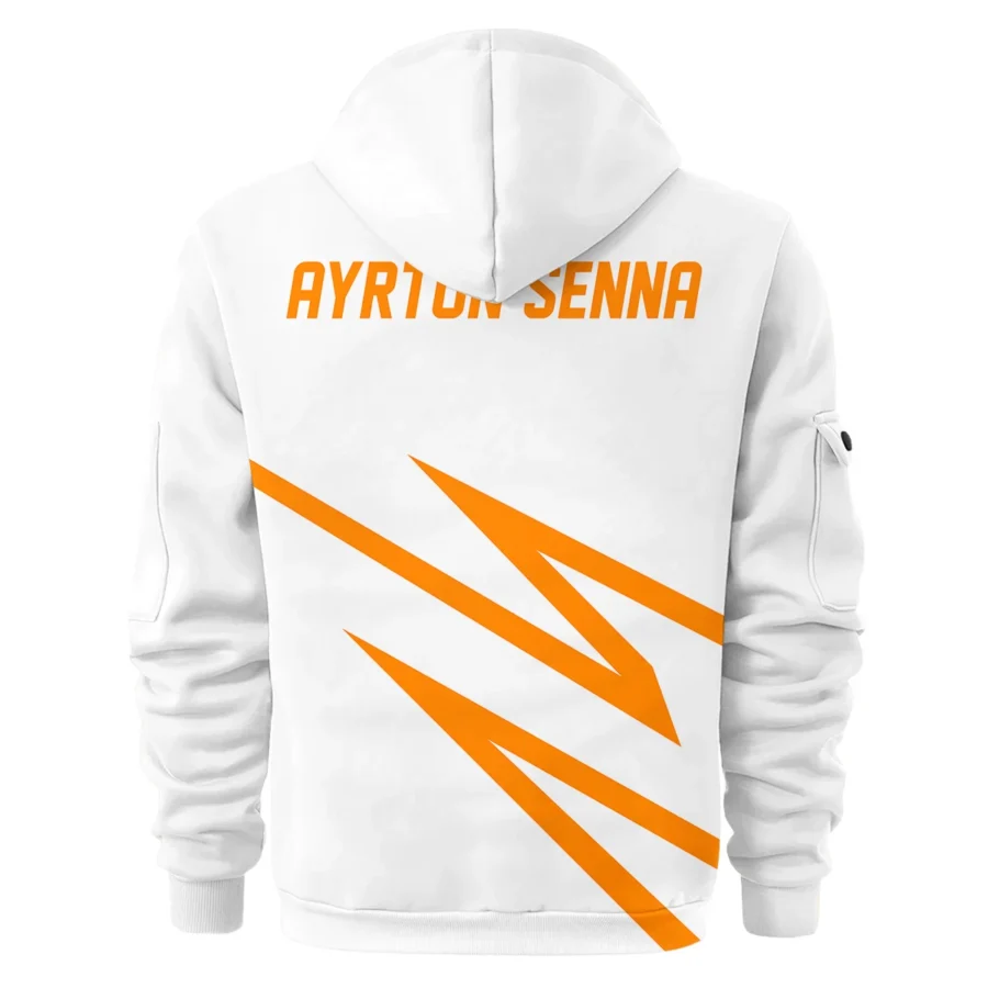 Ayrton Senna The Racing Legend McLaren F1 Exclusive Hoodie Half Zipper BLF16625A4HDF