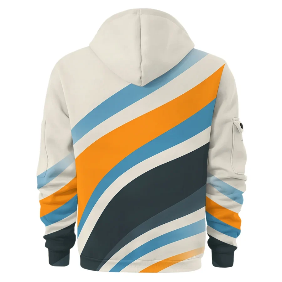 Waves Pattern McLaren F1 Exclusive Hoodie Half Zipper BLMCL1625A2HDF