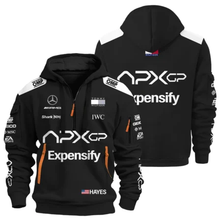 2025 Black Version For Racing Fan Exclusive Hoodie Half Zipper BLF116625A2HDF
