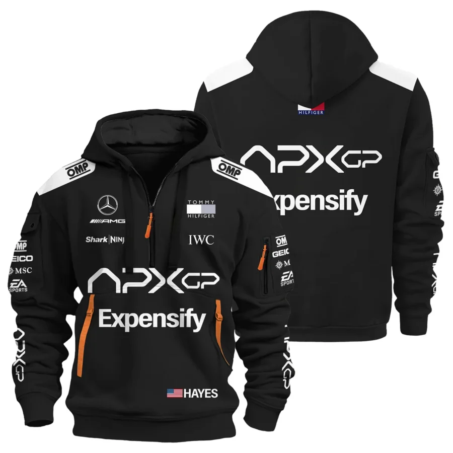 2025 Black Version For Racing Fan Exclusive Hoodie Half Zipper BLF116625A2HDF