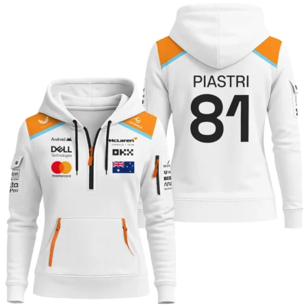 2025 White Exclusive Unisex Hoodie Half Zipper BLF120625A5HDF