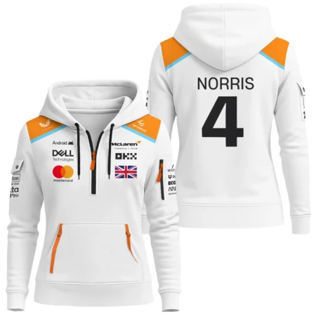 2025 White Exclusive Unisex Hoodie Half Zipper BLF120625A6HDF