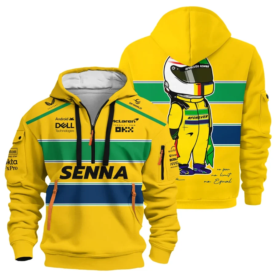 Forever Senna McLaren F1 Exclusive Hoodie Half Zipper BLF13625A3HDF