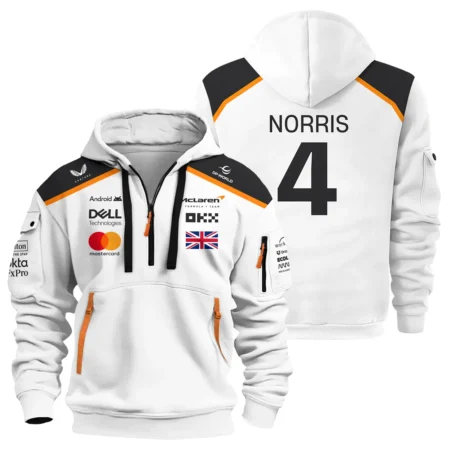 Lando Norris LN4 McLaren F1 Exclusive Hoodie Half Zipper BLF19625A1HDF