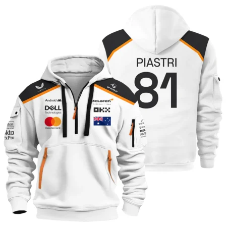 Oscar Piastri OP81 McLaren F1 Exclusive Hoodie Half Zipper BLF19625A3HDF