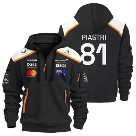 Oscar Piastri OP81 McLaren F1 Exclusive Hoodie Half Zipper BLF19625A4HDF