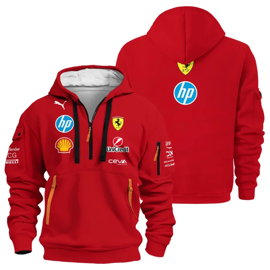 2025 Scuderia Ferrari F1 Special Edition Hoodie Half Zipper BLFRR4625A3HDF