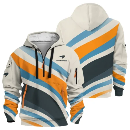 Waves Pattern McLaren F1 Exclusive Hoodie Half Zipper BLMCL1625A2HDF