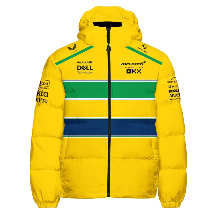 Forever Ayrton Senna McLaren F1 Exclusive Down & Puffer Jackets BLF13625A2HCJ