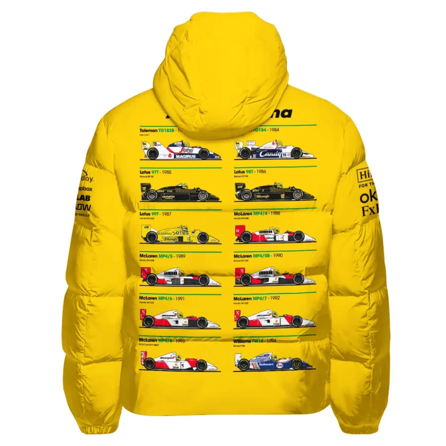 Senna x McLaren - Exclusive Down & Puffer Jackets Featuring His Iconic Liveries BLF13625A5HCJ