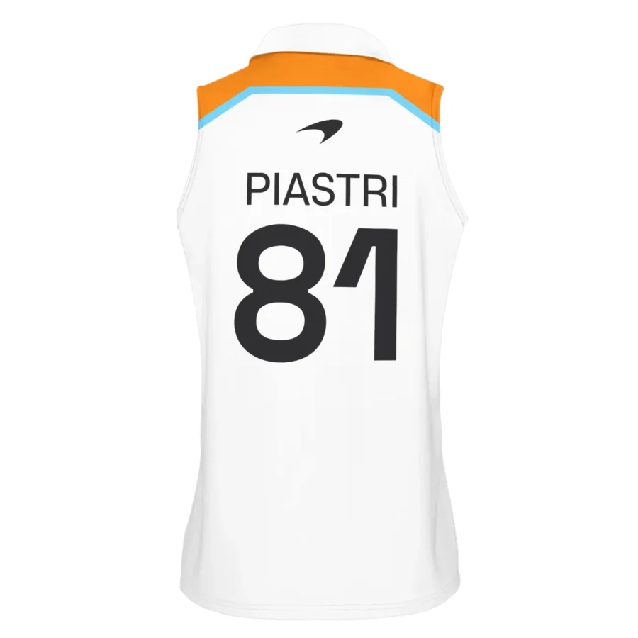 2025 White Exclusive Sleeveless Polo For Fan Girl BLF120625A5VPO